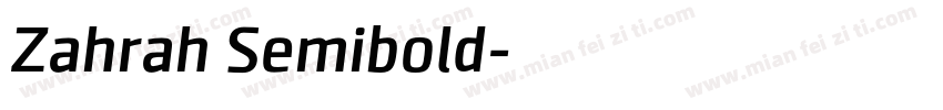 Zahrah Semibold字体转换